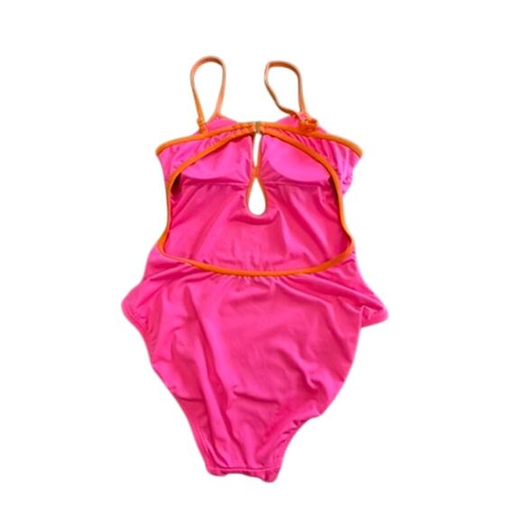 "KATE SPADE" One Piece Hot Pink Swimsuit NO SIZE Barbie Summer Baddie Mean Girls - Picture 8 of 9
